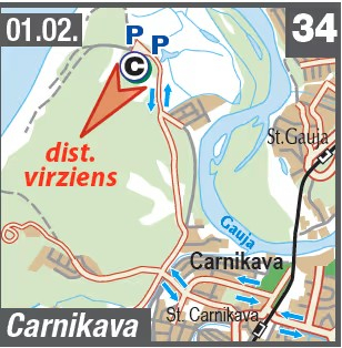 Magnēts, Carnikava, piebraukšanas karte