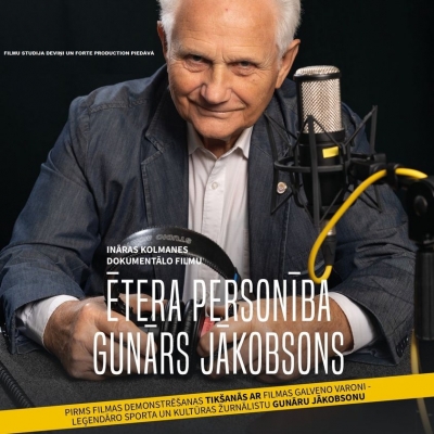 Satiec sporta leģendu Artūru Irbi un ētera personību Gunāru Jākobsonu jau šovakar plkst. 19.00 Ādažu Kultūras centrā, Gaujas ielā 33A, pirms filmas “Ētera personība. Gunārs Jākobsons”