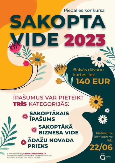 konkurss - sakopta vide Ādažu novadā 2023