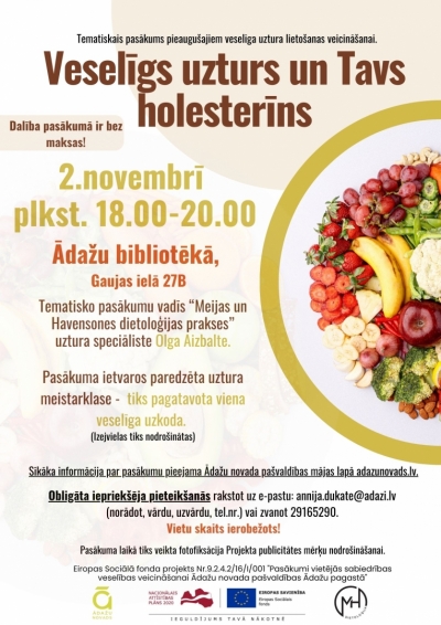 Veselīgs uzturs un holesterīns, tematiskais vakars