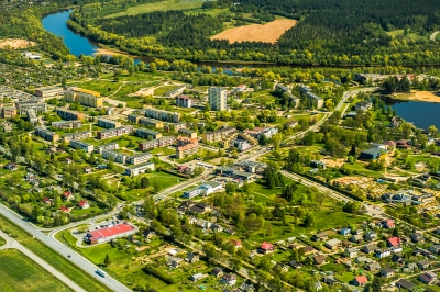 Ādažu novada teritorija skats no putna lidojuma