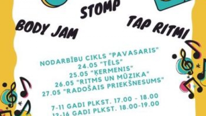 Deju bodarbības plakāts