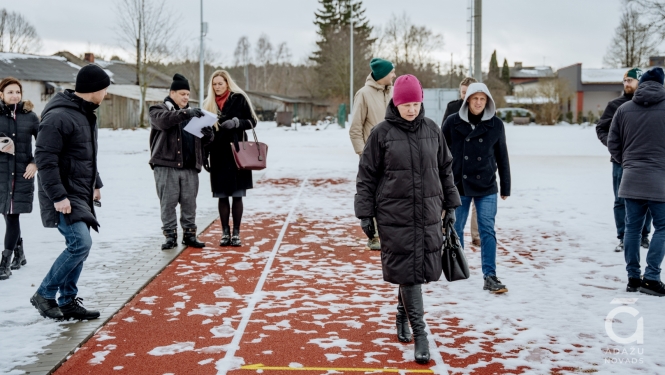 Carnikavas stadions pirms nodošanas ekspluatācijā