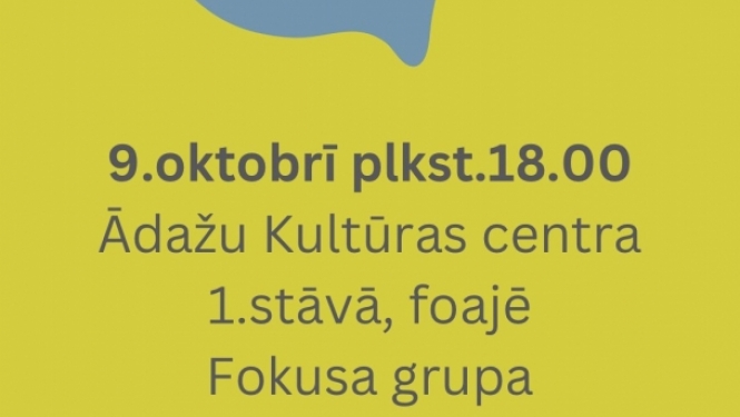 Plakāts par tikšanos 9.oktobrī par saziņu ar pašvaldību