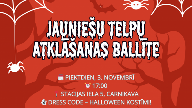jauniešu telpu atklāšana, halloween