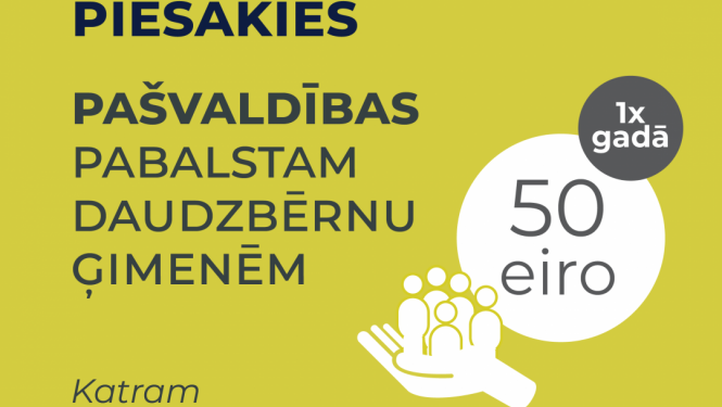 pabalsts, daudzbērnu ģimene, 50 eiro, ikgadējs