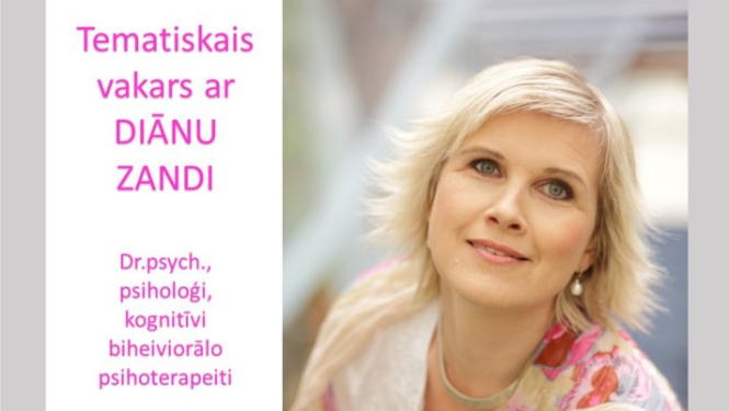 Tematiskajais vakars ar Diānu Zandi “Vairāk prieka, mazāk stresa”