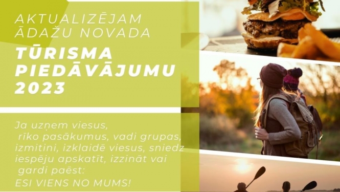Tūrisma piedāvājumu plakāts