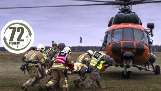 plakāts ar glābējiem