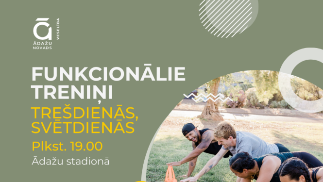 Plakāts ar vingrotājiem