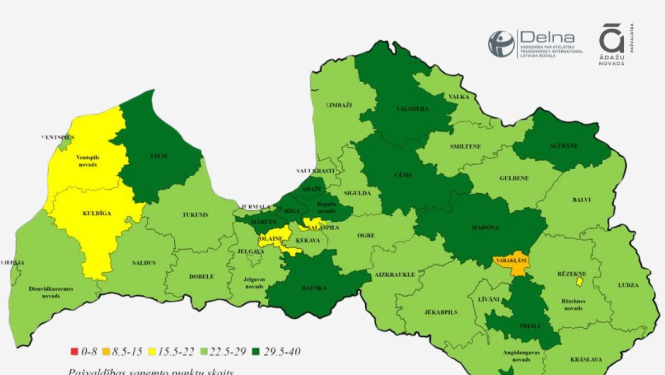 Latvijas kartes kontūra