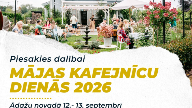Pieteikšanās Mājas kafejnīcu dienām