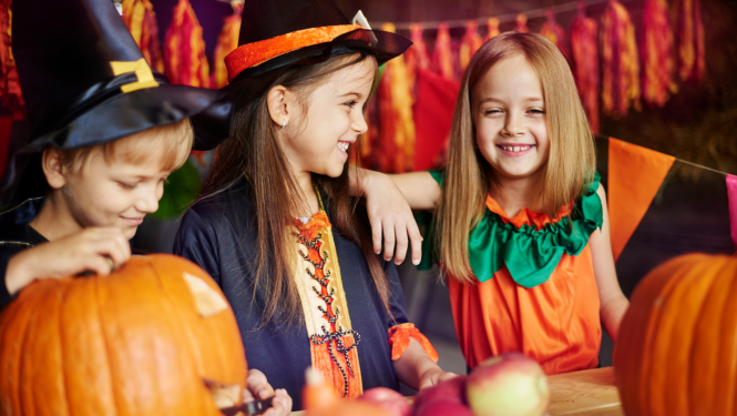 bērni Heloween