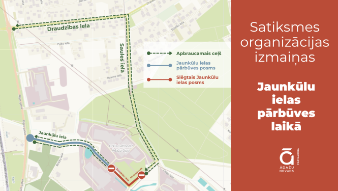 Satiksme Jaunkūlu ielā