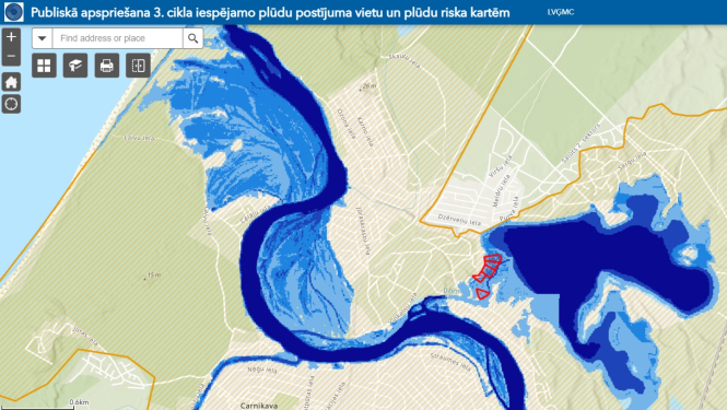 plūdu kartes
