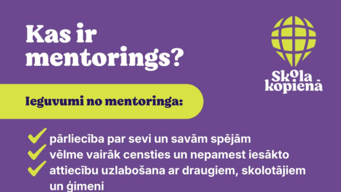 skola kopienā mentorings