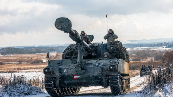 artilerijas tanks ziemaa