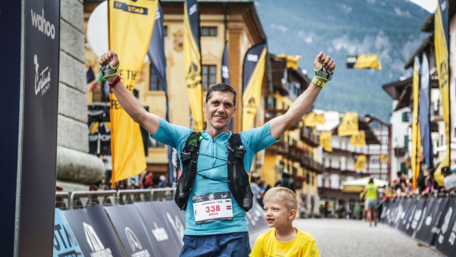 Artis Pūcītis finišā. Foto no personiskā arhīva