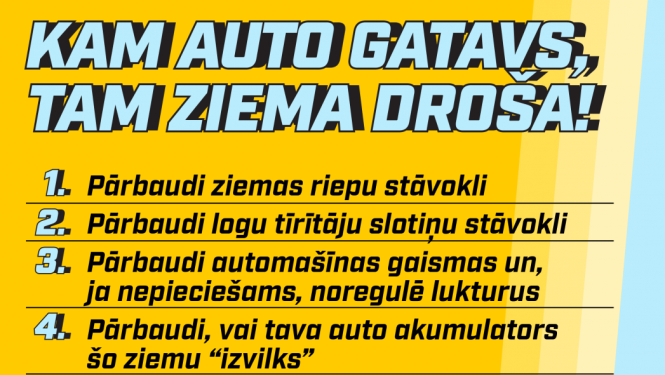Auto čekliste, ziemai gatavs