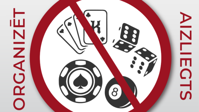 Azartspēļu aizliegšanas plakāts