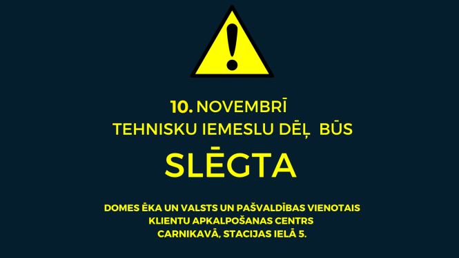 slēgta domes ēka Carnikavā