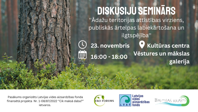 Diskusiju seminārs par Ādažu novada ārtelpas ilgtspējīgu attīstību