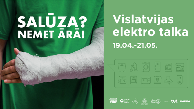 baneris elektro tehnikas nodošanas akcijai