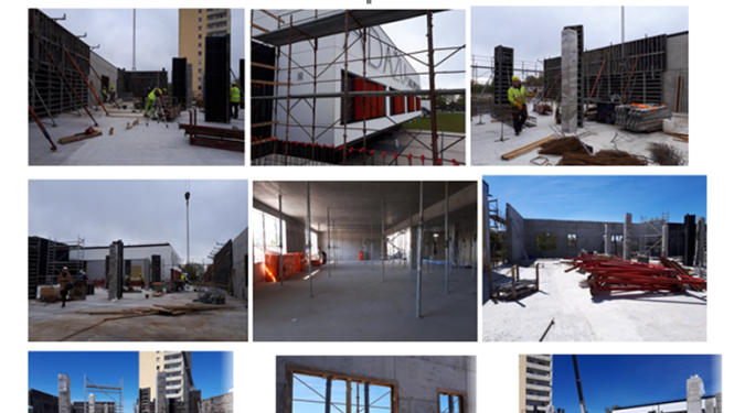 Ādažu sākumskolas 3.kārtā aktīvi tiek betonētas 2.stāva sienas un kolonnas, kā arī uzsākta fasādes siltināšana