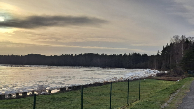 Gauja pie Cēlājiem, ledus iešana