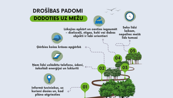 Drošības padomi, dodoties uz mežu