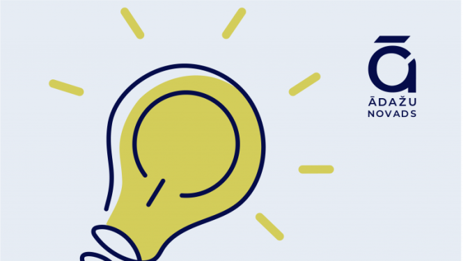 plakāts ar spuldzi, aicina piedalīties jauno uzņēmēju un remigrantu konkursā