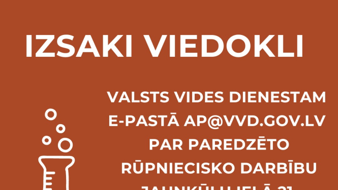 Līdz 27.decembrim aicinām paust viedokli Valsts vides dienestam par ķīmisko produktu jaukšanu un fasēšanu rūpnīcā, Jaunkūlu ielā 21, Ādažos