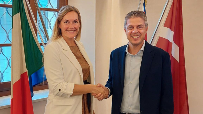 Karīna Miķelsone un Marko Bailo