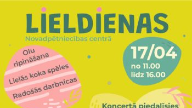 Aicinām 17. aprīlī piedalīties Lieldienu aktivitātēs Ādažos un Carnikavā