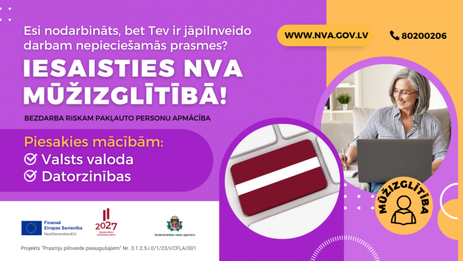 mūžizglītība, NVA, mācības