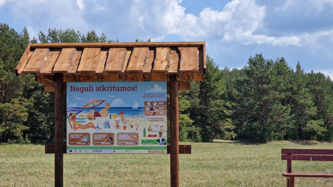 stends - neguli atkritumos