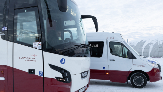 sabiedriskais autobuss - ziema