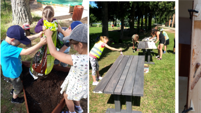 Bērni piedalās pasākumā