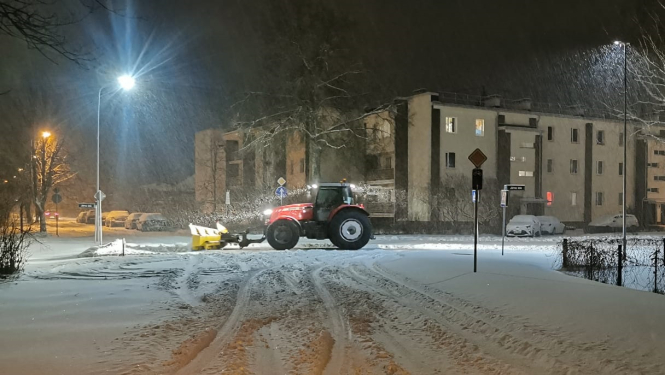 Sniega tīrīšana, Ādažu novads