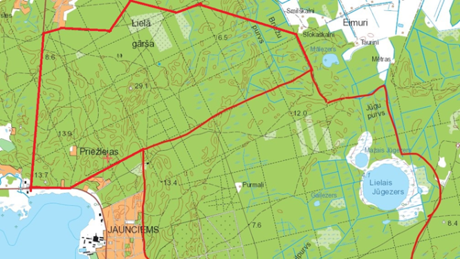 suži - poligons- mežs