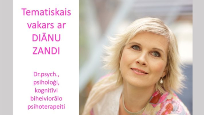 Tematiskajais vakars ar Diānu Zandi “Vairāk prieka, mazāk stresa”