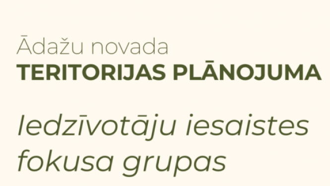 afiša iedzīvotāju fokusa grupu tikšanās datumiem