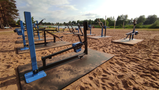 āra trenažieri Vējupes pludmalē