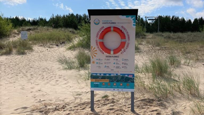 Peldēt droši, Drošība uz ūdens, stends Lilaste