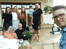 Sandra Breidaka ar ģimeni