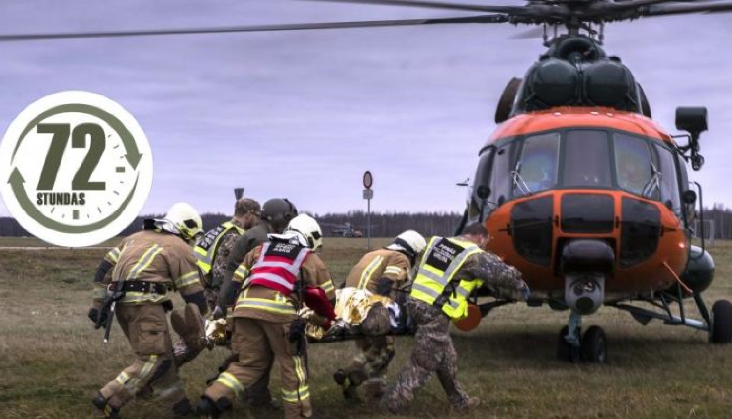 plakāts ar glābējiem