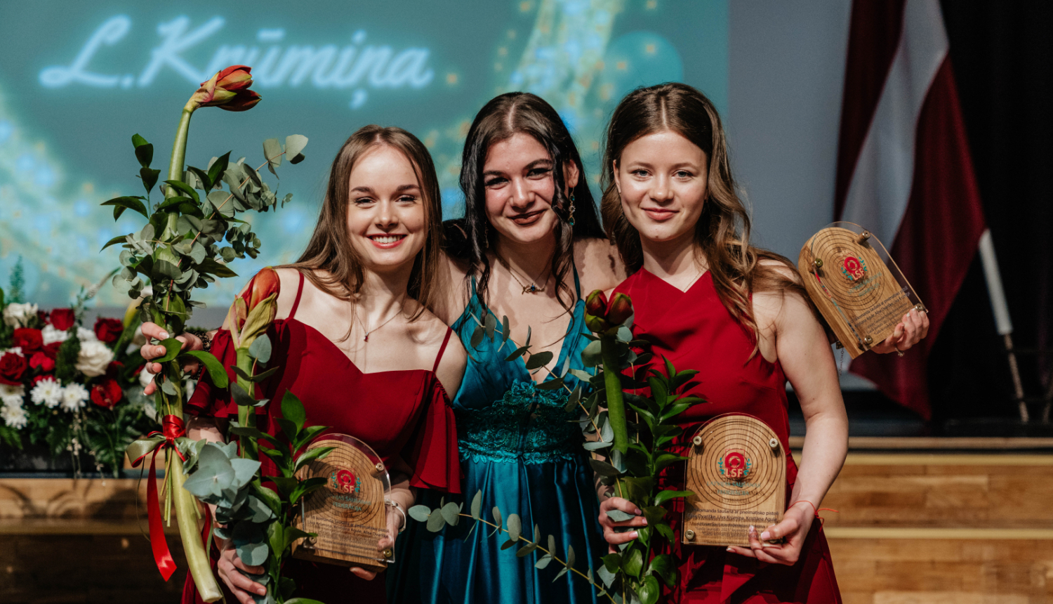 Līva Krūmiņa, Kristiāna Agule, Alise Dvarišķe. Foto:  Kitija Folkmane
