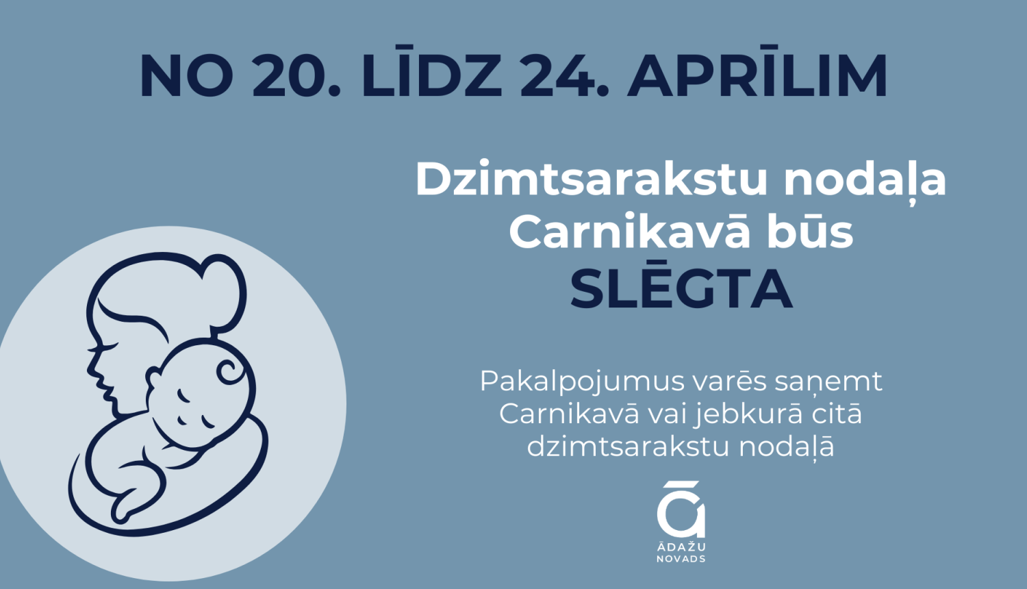 vizuālis - attēla kreisajā stūrī lejā vizualizēta māte ar bērnu