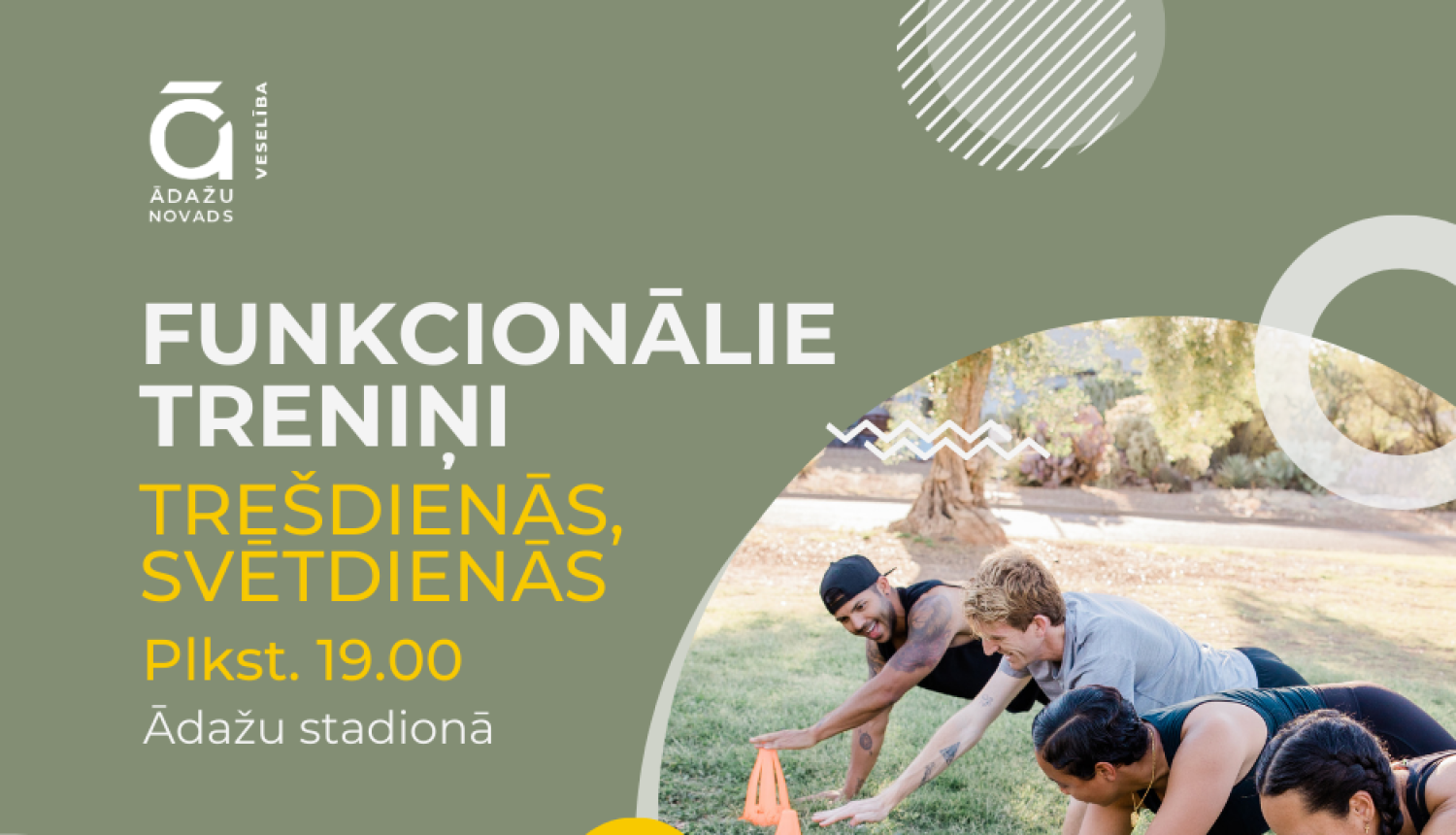 Plakāts ar vingrotājiem