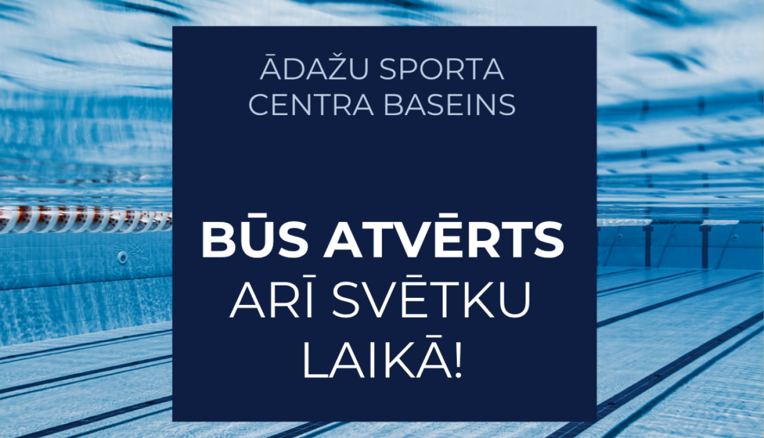 Sporta centra baseina darba laiki Lieldienās
